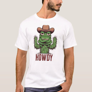 Hallo partner! Amusante Western-Style Frog Cowboy T-shirt