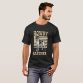 Hallo Partner Cowboyhond Engelse Pointer T-shirt (Voorkant volledig)