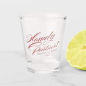 Hallo Partner Western Bachelorette Shot Glas (Voorkant)