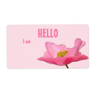 hallo Party Paper Label Name Tag Pink Poppy Corner