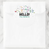 Hallo Party Streamers Ronde Sticker (Tas)