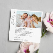 Hallo Pasgeboren foto hart dank u geboorte Aankondiging