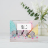 Hallo Pastel Cake Decorating Tools Briefkaart (Staand voorkant)
