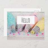 Hallo Pastel Cake Decorating Tools Briefkaart (Voorkant / Achterkant)