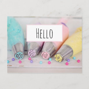 Hallo Pastel Cake Decorating Tools Briefkaart
