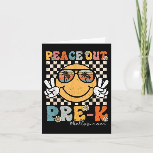 Hallo Peace out eerste klas Kaart (Voorkant)