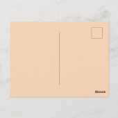 Hallo Peach & Red minimalist "40th bday Briefkaart (Achterkant)