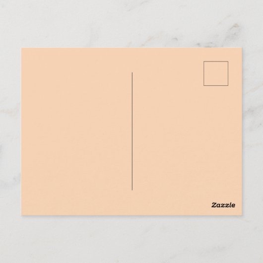 Hallo Peach & Red minimalist "40th bday Briefkaart (Achterkant)