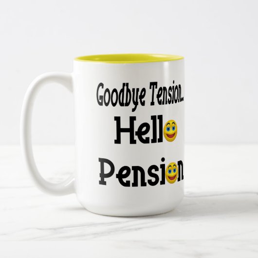 hallo Pensioenuitkering Tweekleurige Koffiemok (Links)