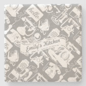 Hallo Personaliseren Stenen Onderzetter (Voorkant)