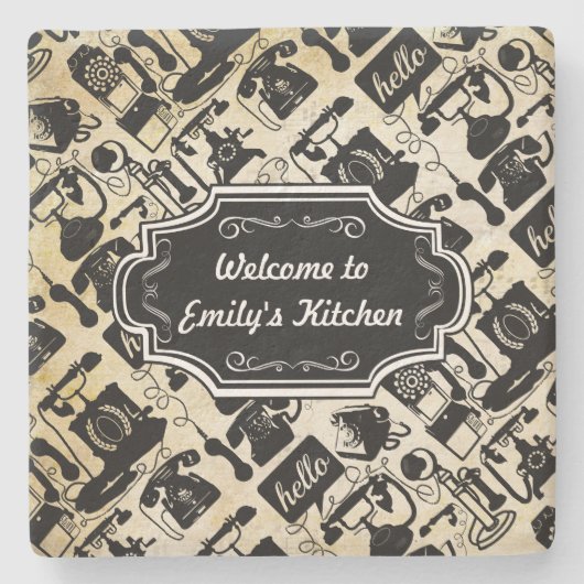 Hallo Personaliseren Stenen Onderzetter (Voorkant)