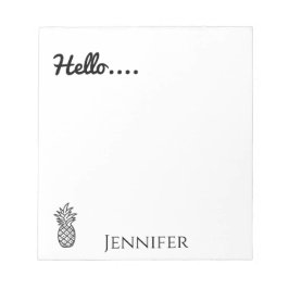 hallo, persoonlijke ananas notitieblok