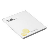 hallo, persoonlijke Lemon Notitieblok (Schuin)