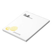 hallo, persoonlijke Lemon Notitieblok (Linkerzijde)