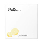 hallo, persoonlijke Lemon Notitieblok (Voorkant)