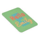 hallo Persoonlijke naam mint groene perzik koraal  Magneet (Rechterzijde)