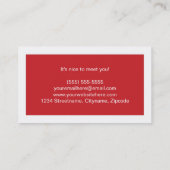 hallo Persoonlijke Visitekaartjes van het Voorzien (Achterkant)