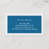 hallo Persoonlijke Visitekaartjes van het Voorzien (Achterkant)