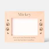 Hallo Pet Dog Memorial Custom Favoriet Gegraveerde Lijstjes (Voorkant)