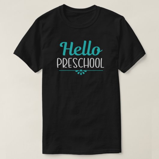 Hallo Peuterschool Eerste Dag van de Leraar T-shirt (Design voorkant)