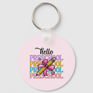 Hallo Peuterschool Kleurrijke School Teacher Penci Sleutelhanger
