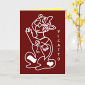 HALLO PICATTO zegt Kaart (Gele Bloem)