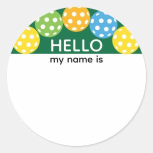 Hallo Pickleball Ronde Sticker