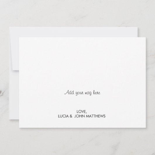 Hallo Piep een boo Bedankkaart (Achterkant)