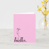 Hallo Pink Bling Daisy Kaart (Gele Bloem)