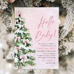 Hallo Pink Bow Girl Christmas Baby Baby shower Kaart<br><div class="desc">Hallo Voeg een feestelijke en lieve touch toe aan je feest met de Pink Bow Girl Christmas! Baby Baby shower Invitation! Met een schattige roze strik en vrolijke kerstelementen, is deze uitnodiging ideaal om uw baby meisje tijdens de feestdagen te verwelkomen. Het elegante ontwerp zet de toon voor een gezellig,...</div>