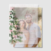 Hallo Pink Bow Girl Christmas Baby Baby shower Vellum Uitnodigingen (Offset (Koppel))