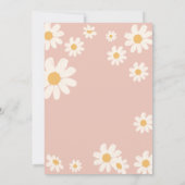 Hallo Pink Daisy Baby Retro Baby shower Kaart (Achterkant)