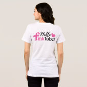 Hallo Pinktober Borstkanker Bewustzijnsmaand Tri-Blend Shirt (Achterkant volledig)
