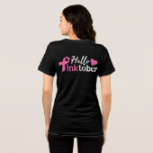 Hallo Pinktober Borstkanker Bewustzijnsmaand Tri-Blend Shirt (Achterkant volledig)