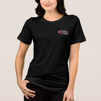 Hallo Pinktober Borstkanker Bewustzijnsmaand Tri-Blend Shirt