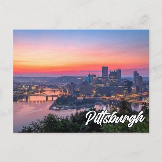 Hallo ₩ Pittsburgh, Pennsylvania Briefkaart (Voorkant)