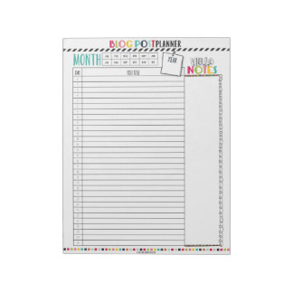 hallo Planner: Maandelijks Blog Post Planning Noti Notitieblok
