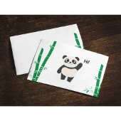 Hallo ₩ - Platte Notecard met Panda-thema Bedankkaart
