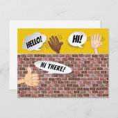 HALLO PLEZIER! Briefkaart (Voorkant / Achterkant)