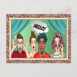 HALLO PLEZIER! Briefkaart
