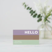 hallo Plum Mint Color Palette Minimal Classy Visitekaartje (Staand voorkant)