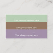 hallo Plum Mint Color Palette Minimal Classy Visitekaartje (Achterkant)