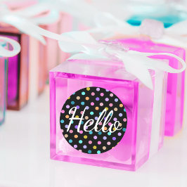 hallo Polka Dots Ronde Sticker