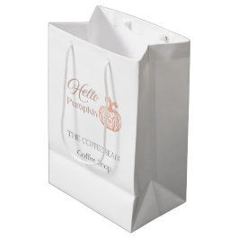 Hallo Pompoen Ambachtelijk Café Herfst Branding Medium Cadeauzakje