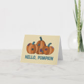 Hallo, Pompoen Blank Herfst Herfstpompoenen Kaart (Voorkant)