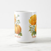 Hallo Pompoen Bloemen Halloween Design Koffiemok (Center)