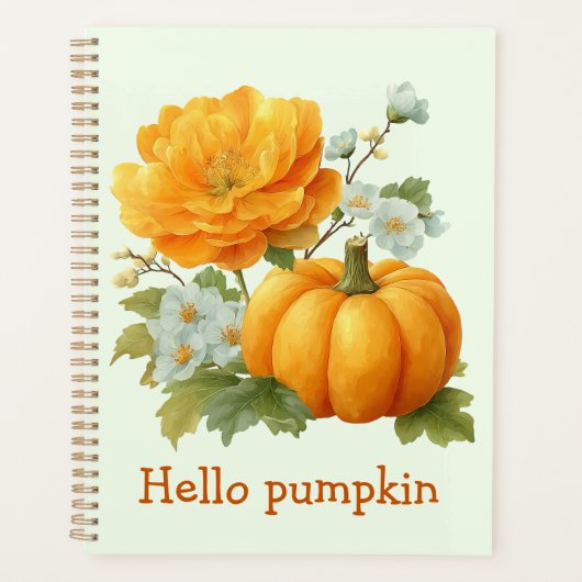 Hallo Pompoen Bloemen Halloween Design Planner (Voorkant)
