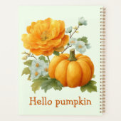 Hallo Pompoen Bloemen Halloween Design Planner (Achterkant)