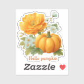Hallo Pompoen Bloemen Halloween Design Sticker (Vel)
