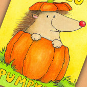 Hallo Pompoen - Cute egel herfst Briefkaart